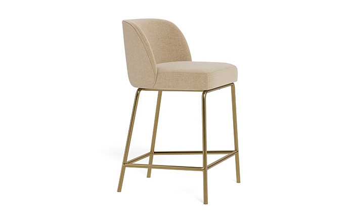 Graham Metal Framed Upholstered Counter Stool - Image 1