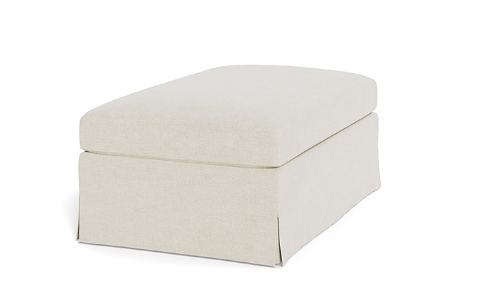 Sloan Slipcovered Ottoman - Image 1