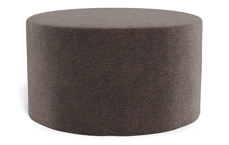 Dixon Slipcovered Round Ottoman - Image 0