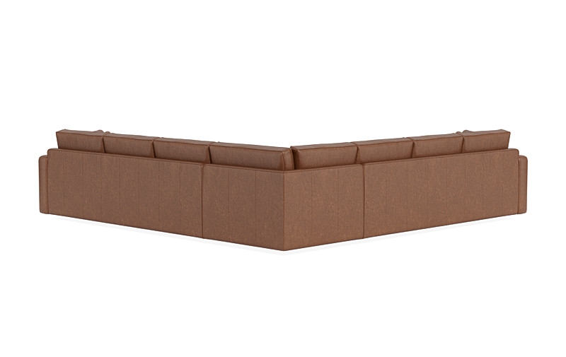 James Leather 3-Piece 6-Seat Corner Sectional - Image 1