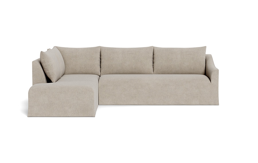 Dixon Slipcovered 3-Seat Left Bumper Sectional - Image 0