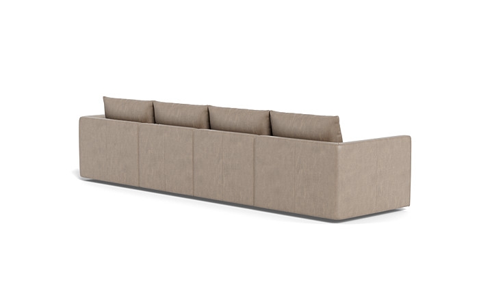 Beckham Leather Modular 4-Seat Right Chaise Sectional - Image 4