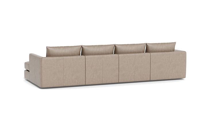 Beckham Leather Modular 4-Seat Right Chaise Sectional - Image 2