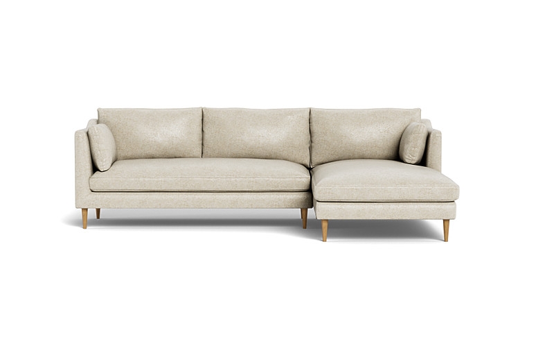 Caitlin  Chaise Sectional by The Everygirl® | 98"W x 37"D | 65" x 38" Chaise | Oasis Fabric - Image 0