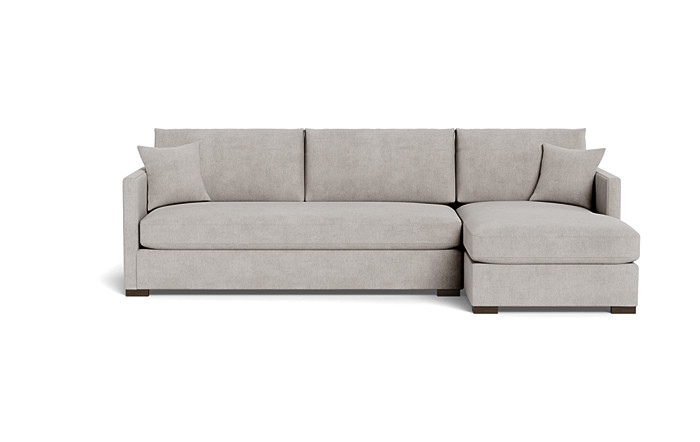 Scarlett  Chaise Sectional / Cement Performance Antimicrobial Chenille - Image 0