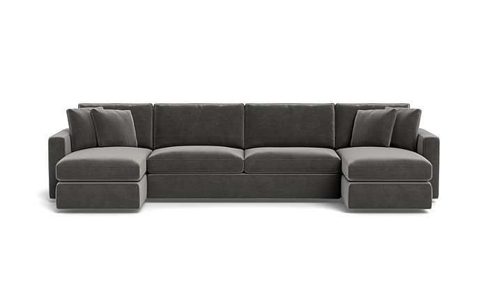 James 3-Piece 4-Seat U Chaise Sectional with Storage - Image 0