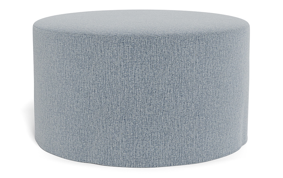 Dixon Slipcovered Round Ottoman - Image 4