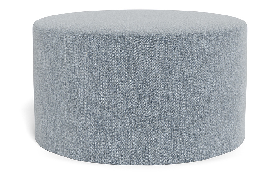 Dixon Slipcovered Round Ottoman - Image 3