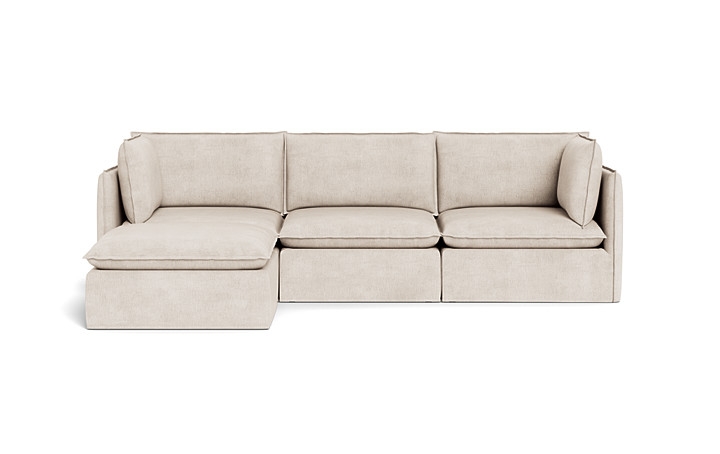 Josie Slipcovered Modular 3-Seat Chaise Sectional - Image 0