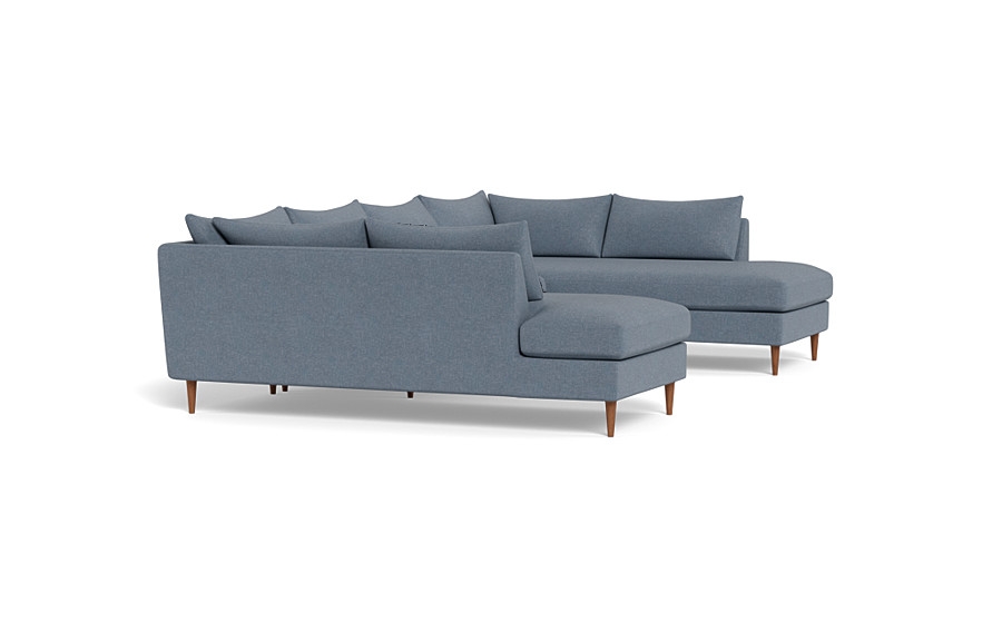 Sloan 3-Piece U-Bumper Bench Seat Sectional - Image 4