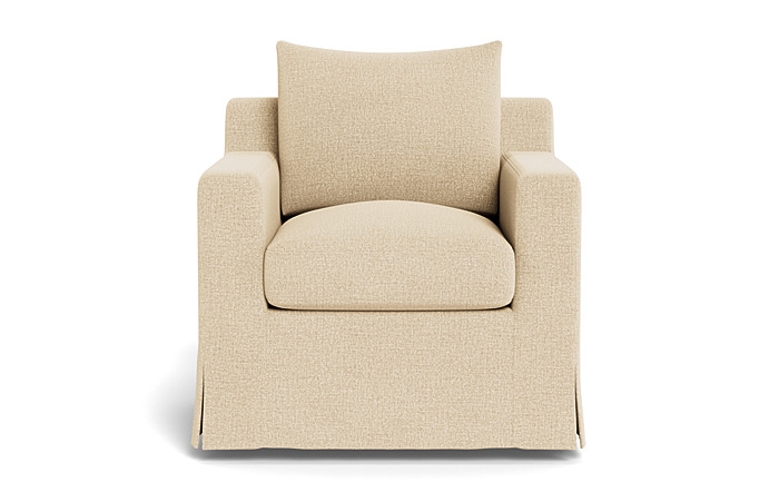 Sloan Slipcovered Swivel Chair - Image 0