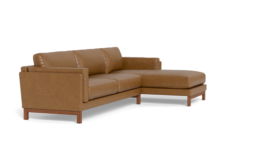 Gaby Leather 3-Seat  Chaise Sectional - Image 3
