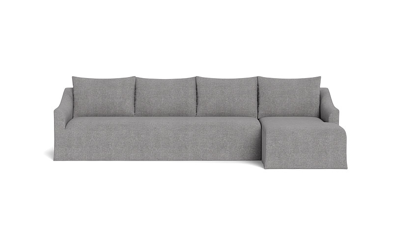 Dixon Slipcovered 4-Seat Right Chaise Sectional - Image 0