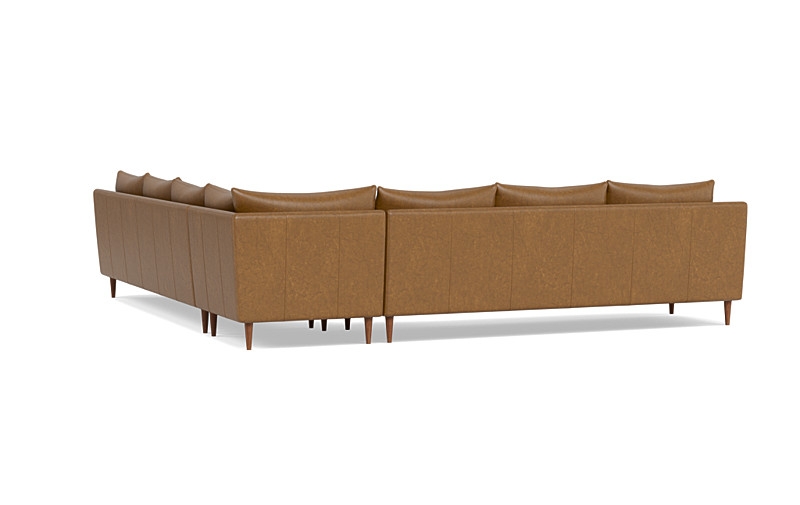 Sloan 6-Seat Leather Corner Sectional Sofa - Image 4