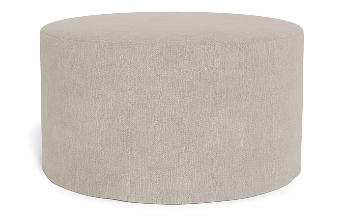 Dixon Slipcovered Round Ottoman - Image 4