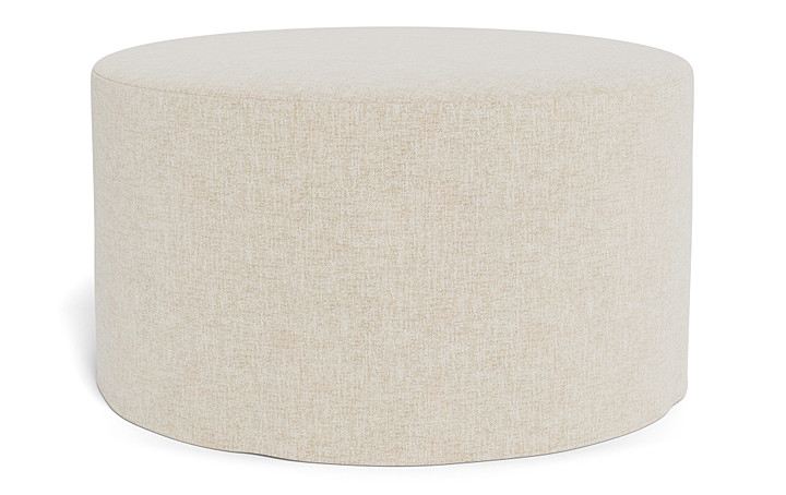 Dixon Slipcovered Round Ottoman - Image 2