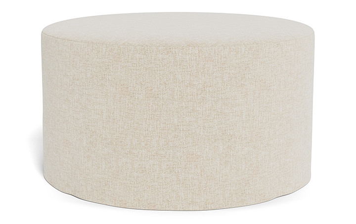 Dixon Slipcovered Round Ottoman - Image 4