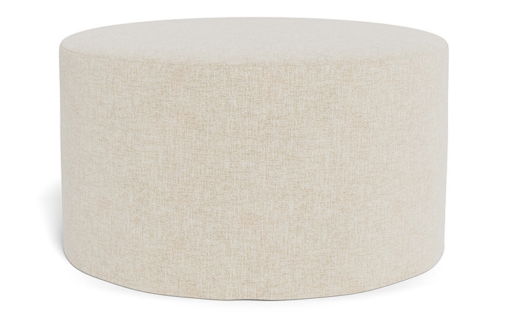 Dixon Slipcovered Round Ottoman - Image 3