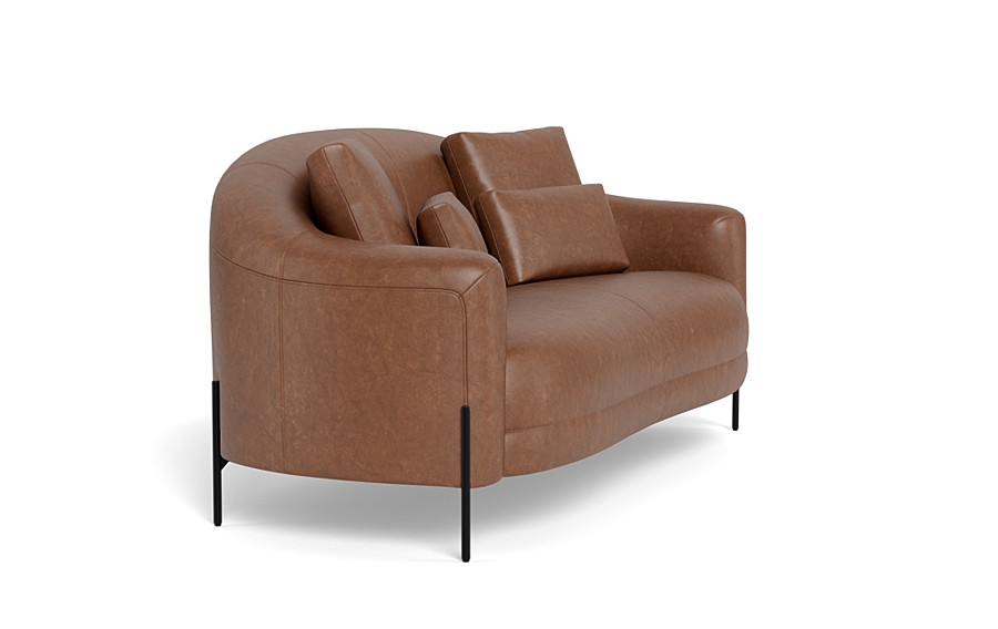 Fiona Leather 2-Seat Sofa - Image 1