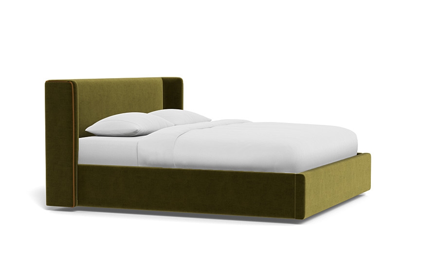 Graham Upholstered Bed with Contrast Piping and Storage Option - Image 3