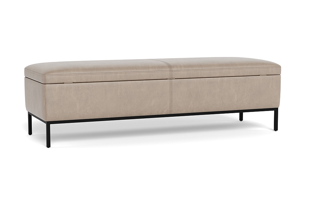 Miller Leather Storage Bench - Image 4