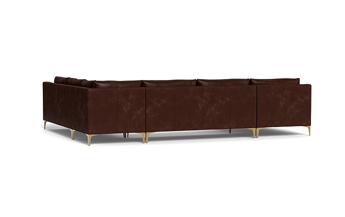 Caitlin Leather 4-Piece Corner Sectional Sofa with  Chaise by The Everygirl® - Image 2