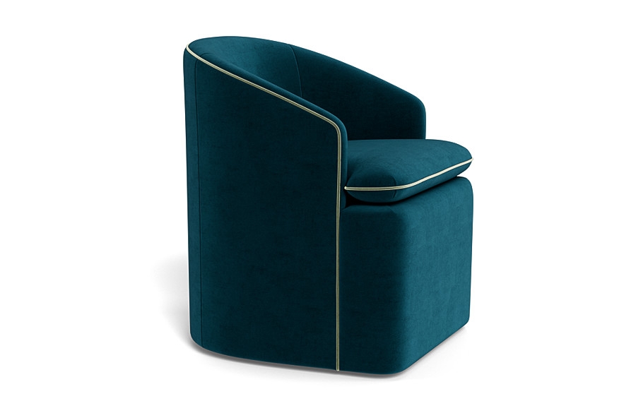 Daphne Upholstered Chair with Contrast Piping - Image 4