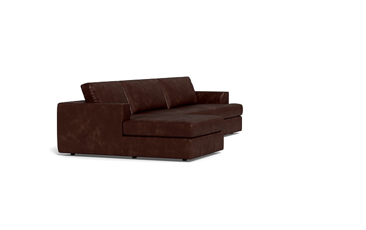 Lee Leather 4-Seat Left Chaise Sectional - Image 1
