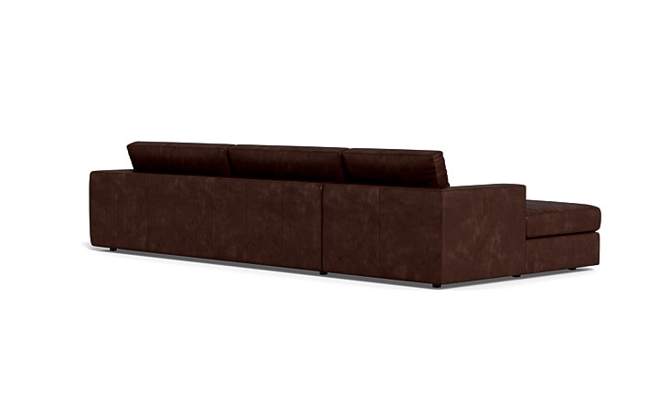 Lee Leather 4-Seat Left Chaise Sectional - Image 3