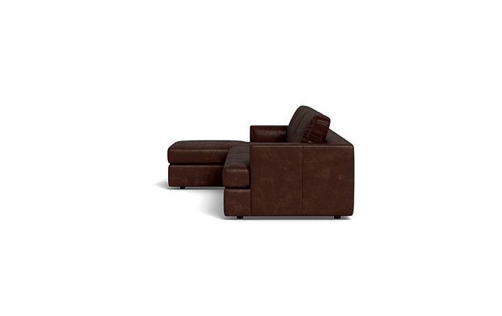 Lee Leather 4-Seat Left Chaise Sectional - Image 4