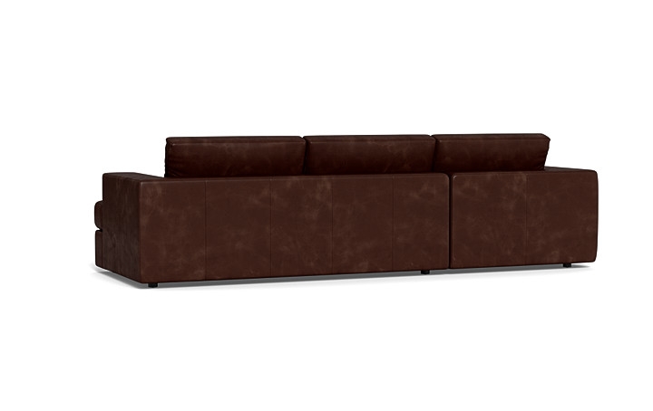 Lee Leather 3-Seat Left Chaise Sectional - Image 1