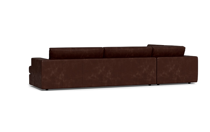 Lee Leather 4-Seat Left Bumper Sectional - Image 2