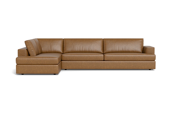 Lee Leather 4-Seat Left Bumper Sectional - Image 0