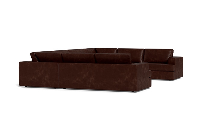 Lee Leather 5-Piece 6-Seat U-Shaped Sectional - Image 2