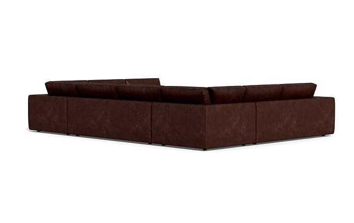 Lee Leather 5-Piece 6-Seat U-Shaped Sectional - Image 1