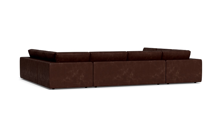 Lee Leather 5-Piece 6-Seat U-Shaped Sectional - Image 4