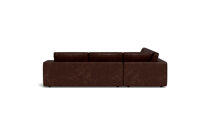 Lee Leather 4-Piece 5-Seat Corner Chaise Sectional Left - Image 1