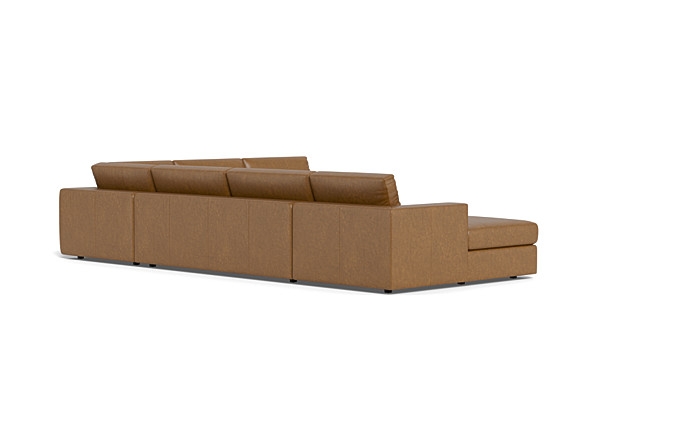 Lee Leather 4-Piece 5-Seat Corner Chaise Sectional Left - Image 1