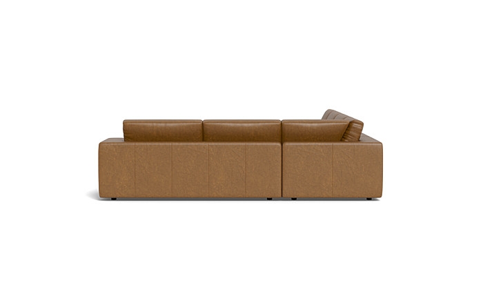 Lee Leather 4-Piece 5-Seat Corner Chaise Sectional Left - Image 3