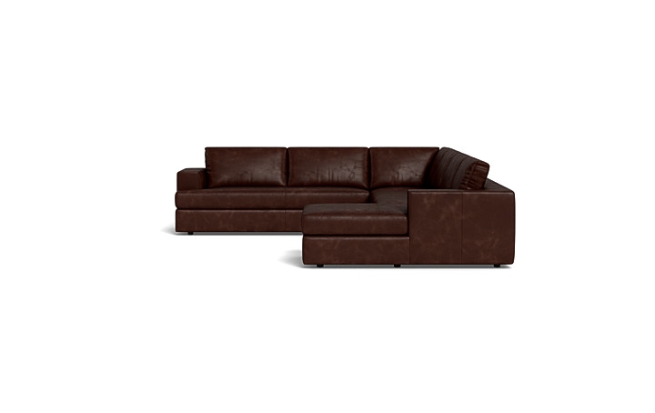 Lee Leather 4-Piece 5-Seat Corner Chaise Sectional Right - Image 2
