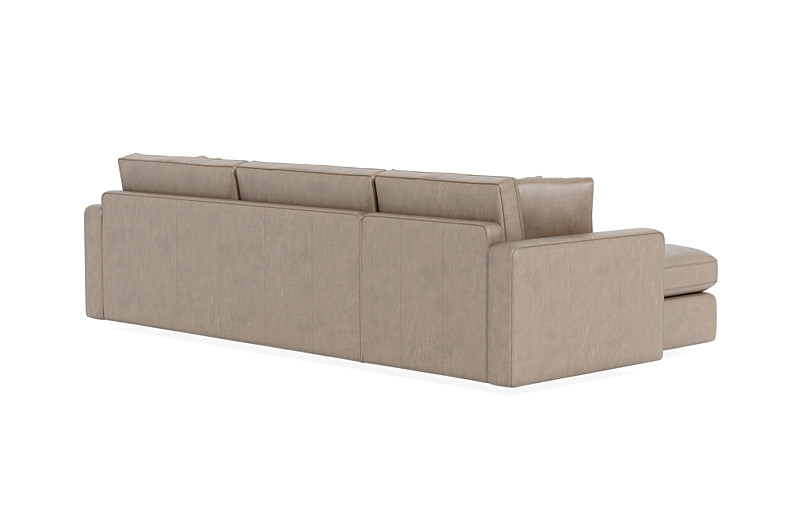 James Leather 3-Seat Left Chaise Sectional with Storage - Image 4
