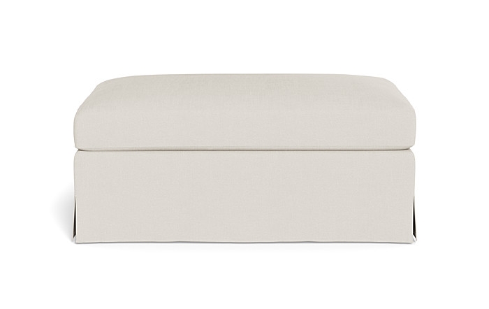 Sloan Slipcovered Ottoman - Image 0