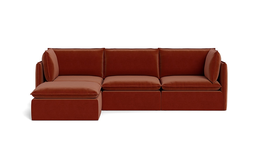 Josie Slipcovered Modular 3-Seat Chaise Sectional - Image 0
