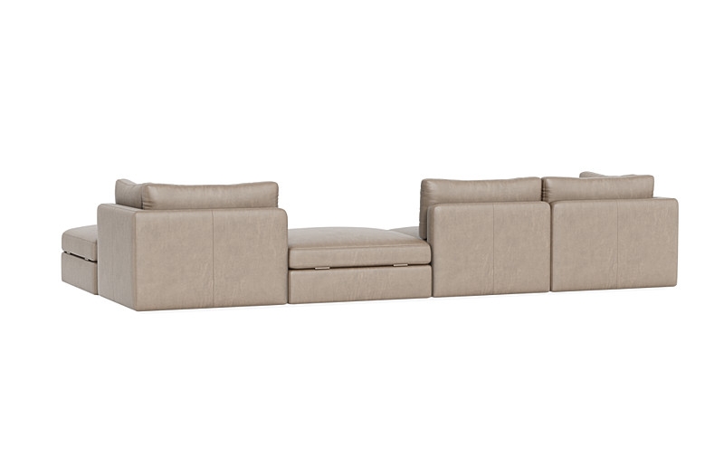 Tatum Leather Modular Chaise Sectional with Open Ottoman


 - Image 3