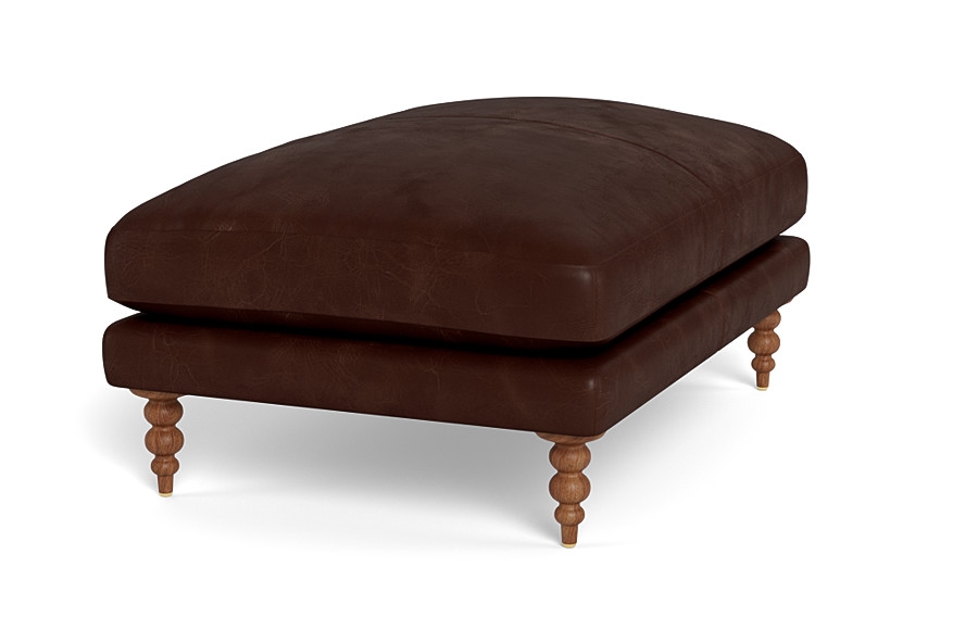 Maxwell Leather Ottoman by Apartment Therapy - Image 1