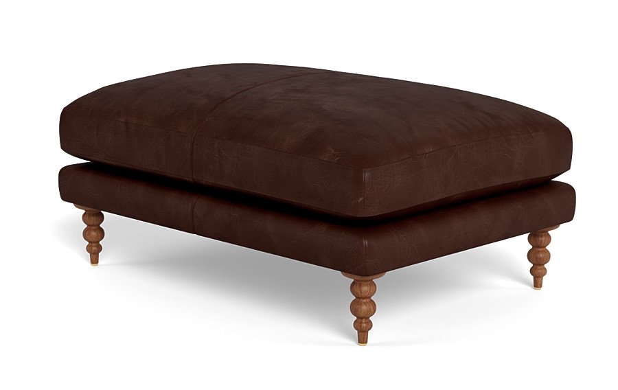 Maxwell Leather Ottoman by Apartment Therapy - Image 2
