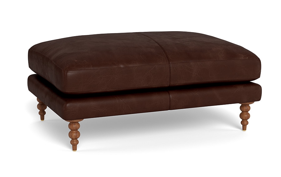 Maxwell Leather Ottoman by Apartment Therapy - Image 3