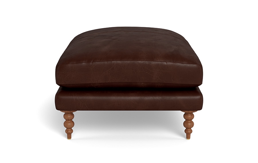 Maxwell Leather Ottoman by Apartment Therapy - Image 4