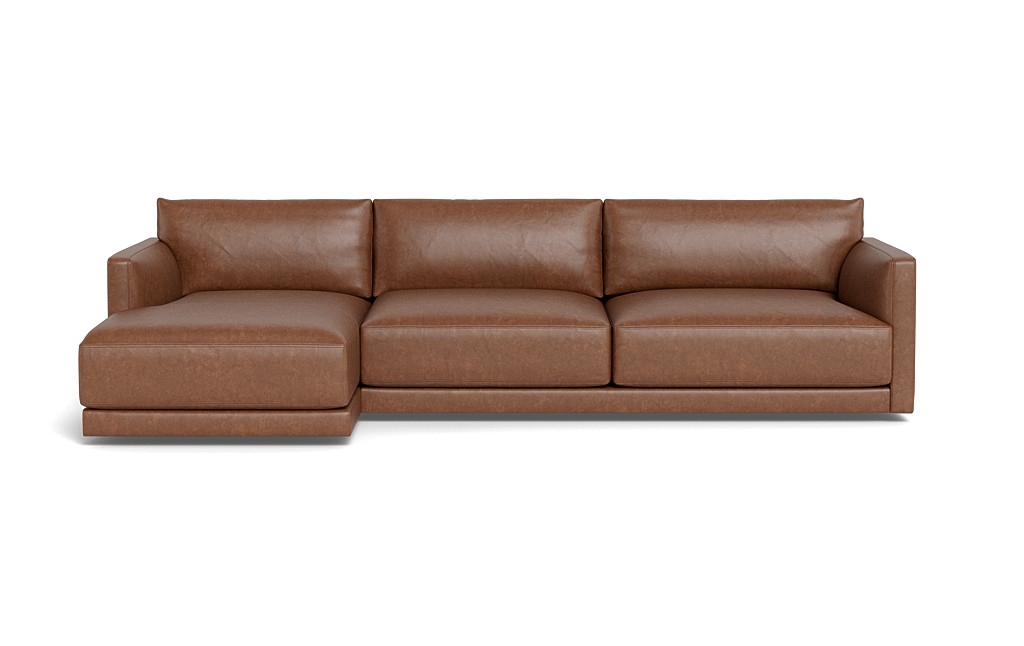 Lukas Leather 3-Seat Left Chaise Sectional - Image 0
