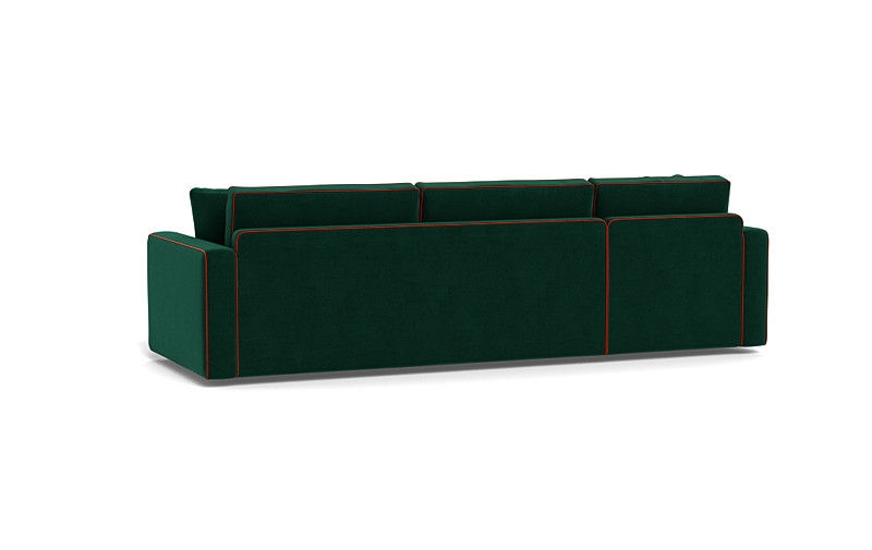 James 3-Seat  Chaise Sleeper Sectional with Contrast Piping - Image 2